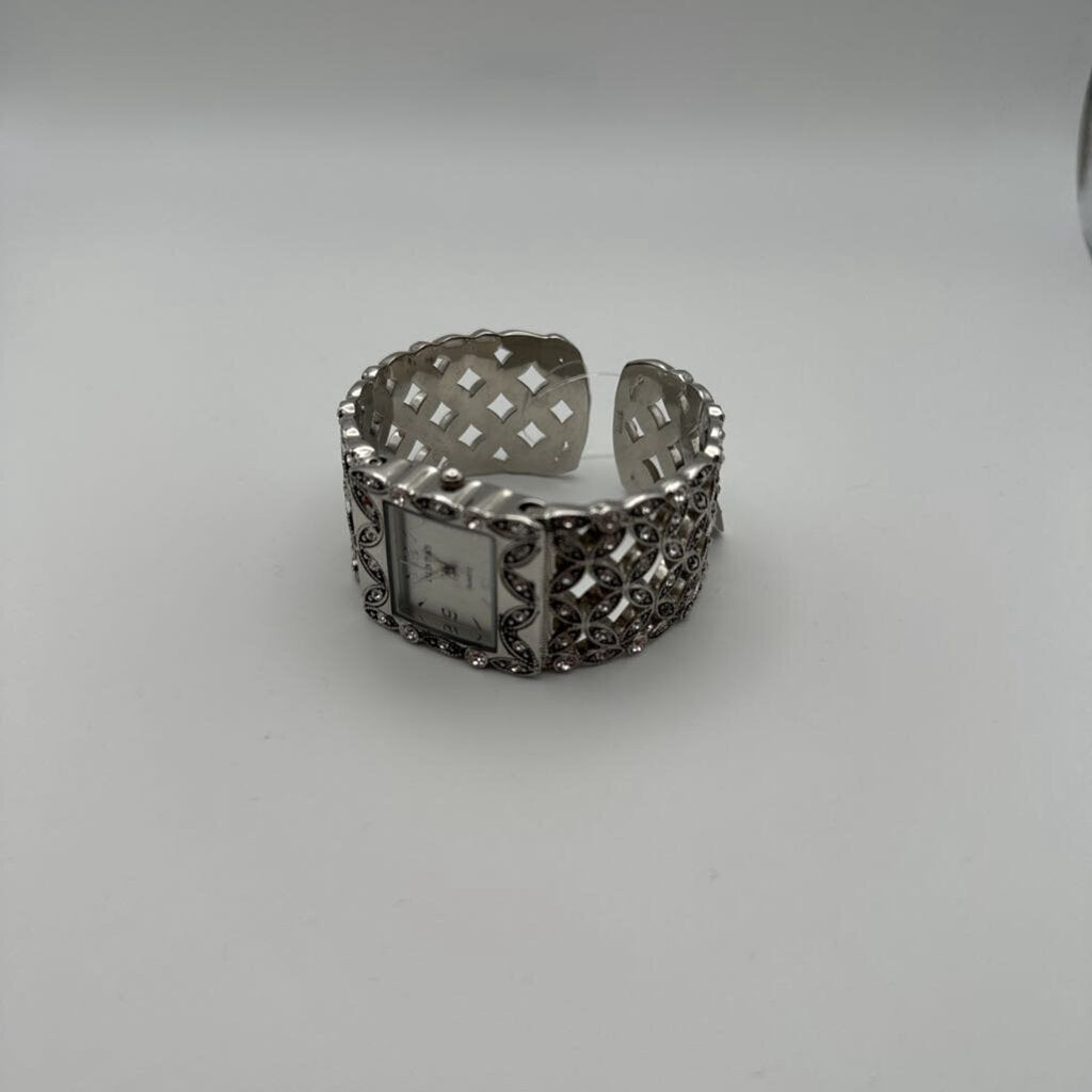 Ellen Tracy Silver Cuff Watch