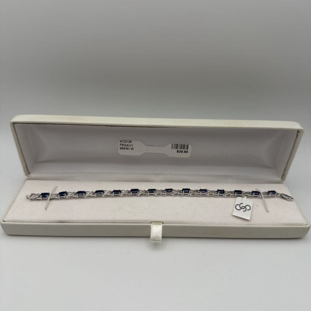 Silver/ Blue Stone Bracelet