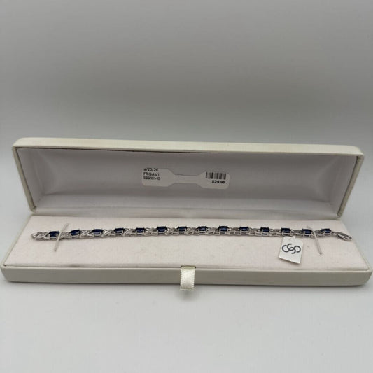 Silver/ Blue Stone Bracelet
