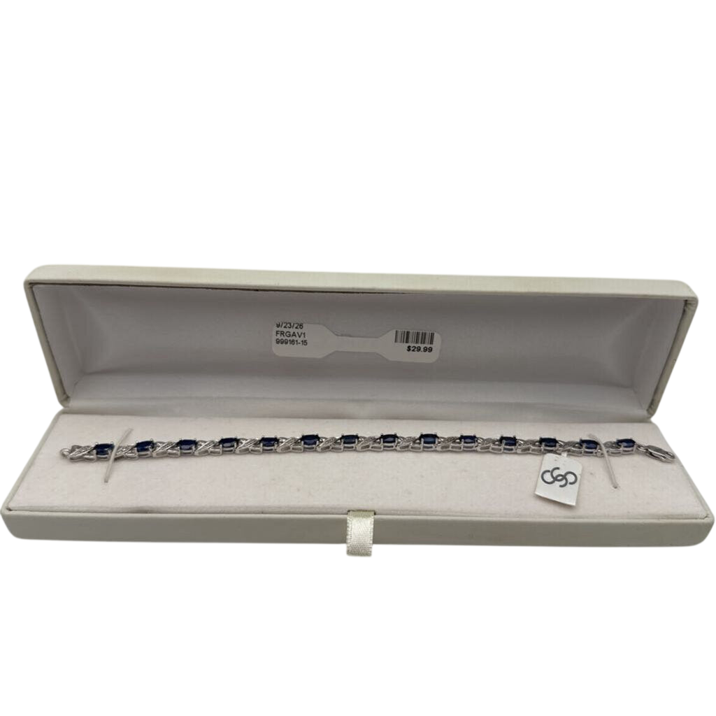 Silver/ Blue Stone Bracelet