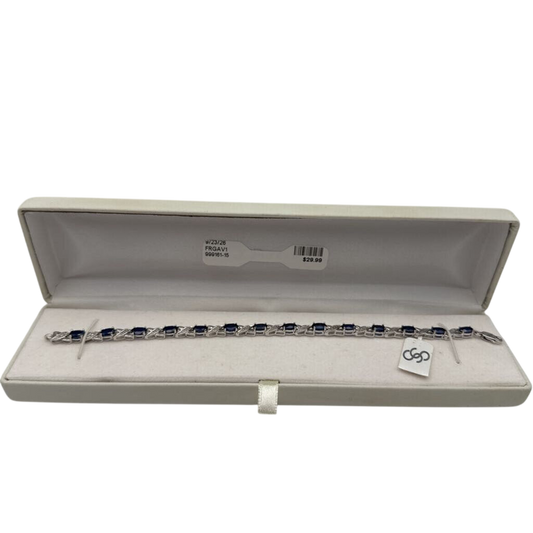 Silver/ Blue Stone Bracelet