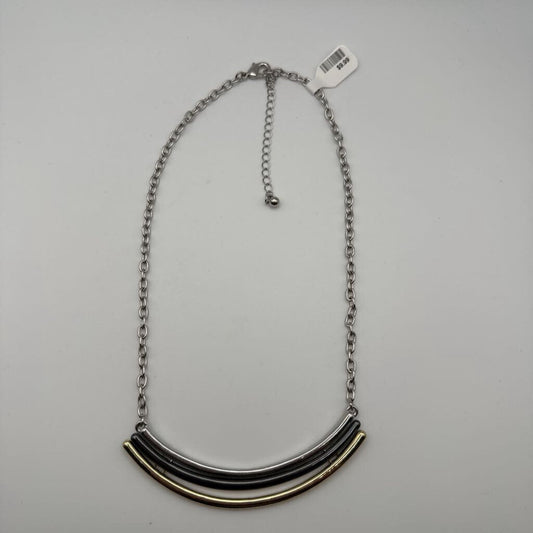 Silver/ Multi Metal Statement Necklace