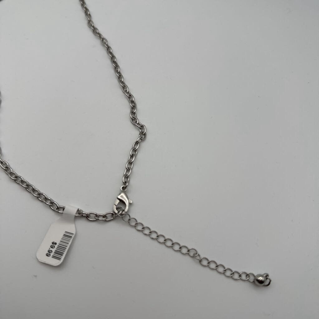 Silver/ Multi Metal Statement Necklace