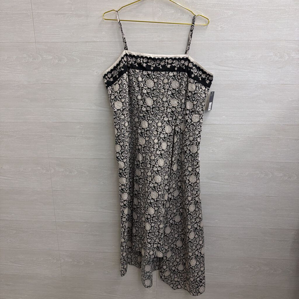 Black/ White Print Midi Dress Extra Large