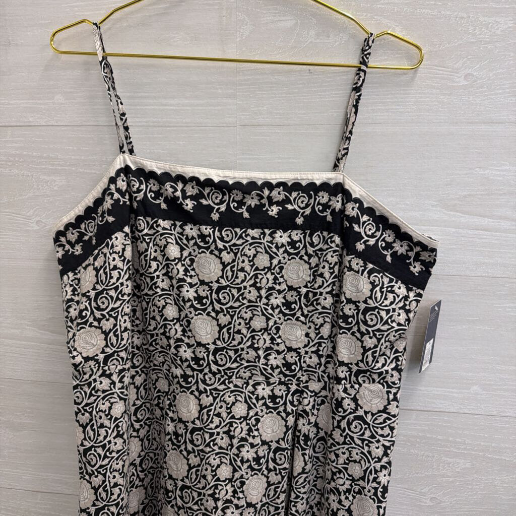 Black/ White Print Midi Dress Extra Large
