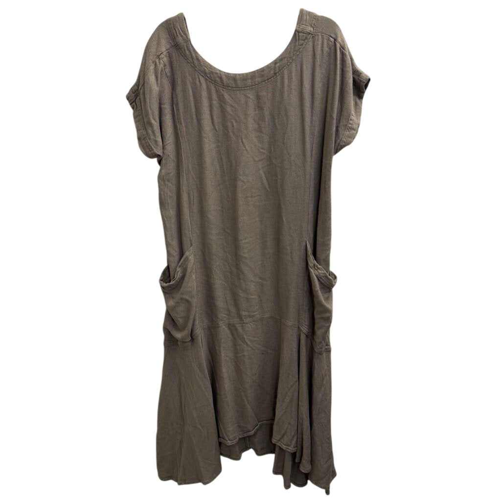 Free People Green Oversized Short Sleeve Midi Dress Extra Small