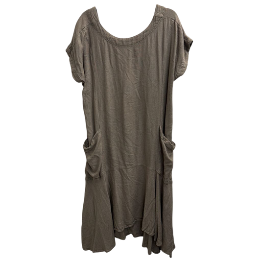 Free People Green Oversized Short Sleeve Midi Dress Extra Small