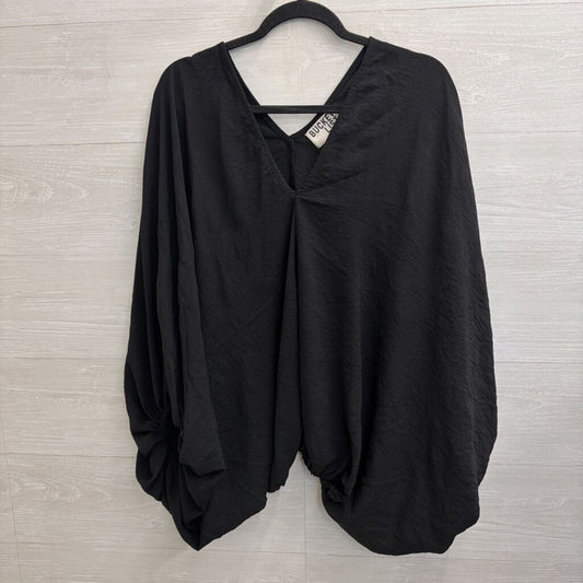 Bucket List Black V Neck Boxy Top Medium/ Large