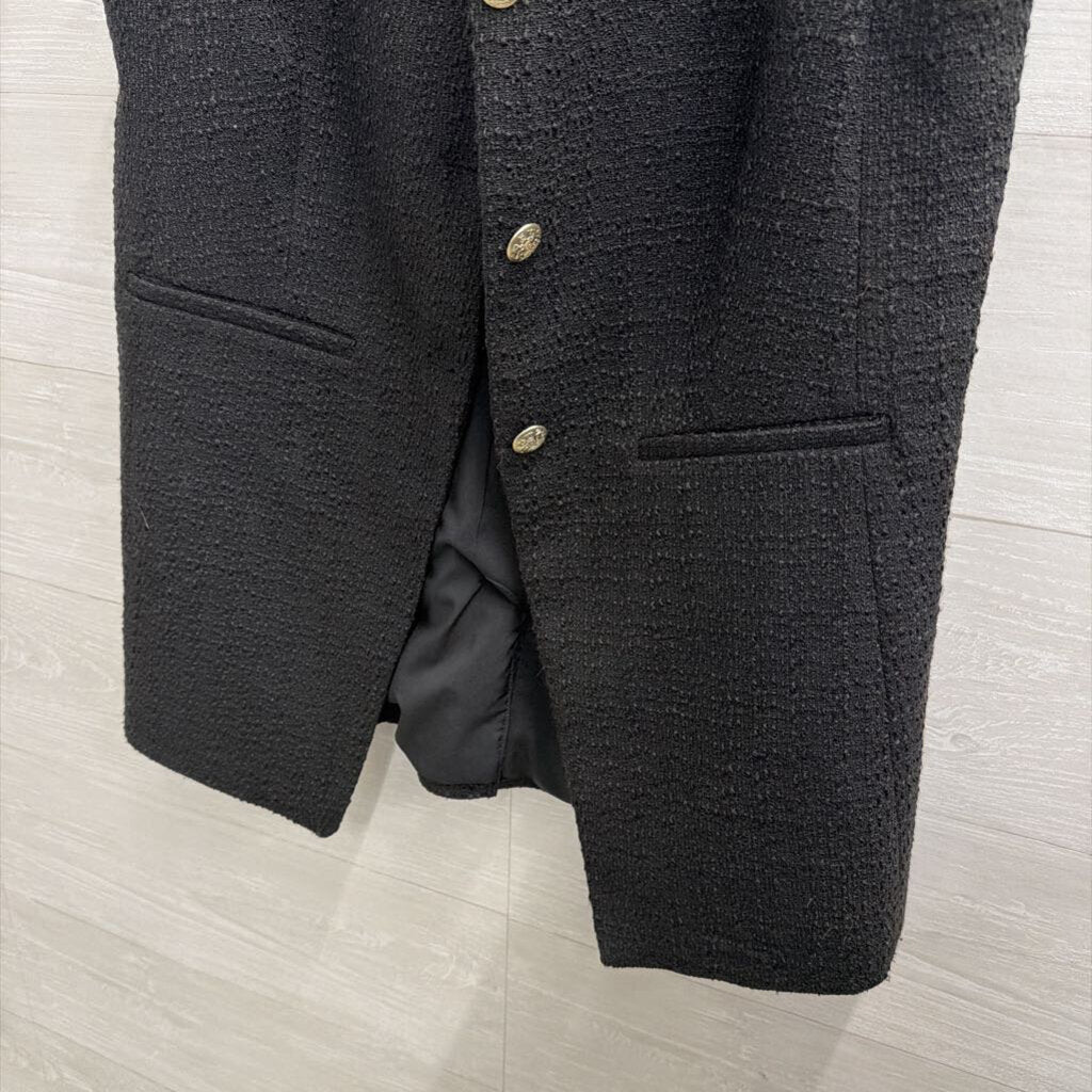 Marled Black Vest Top Large