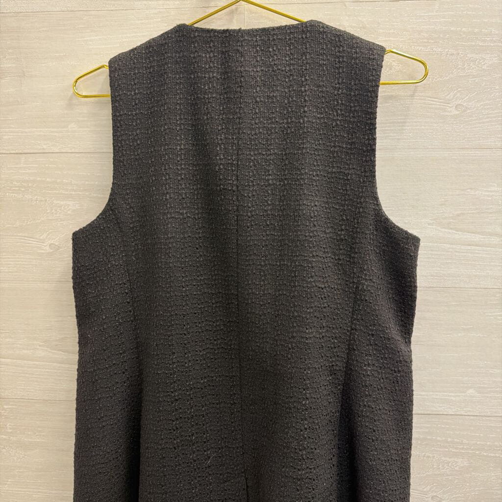 Marled Black Vest Top Large