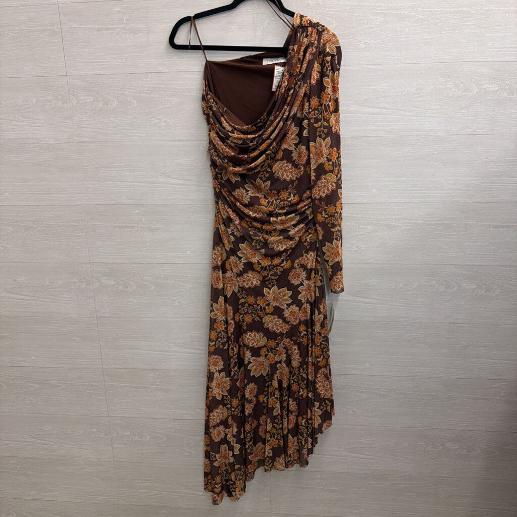 Taylor Brown/ Orange Print One Should Maxi Dress 14
