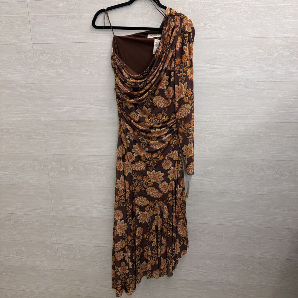 Taylor Brown/ Orange Print One Should Maxi Dress 14