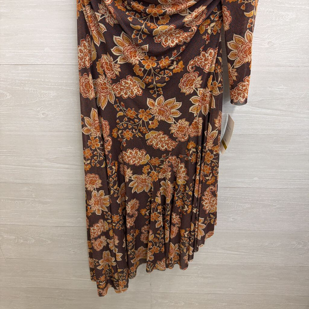 Taylor Brown/ Orange Print One Should Maxi Dress 14