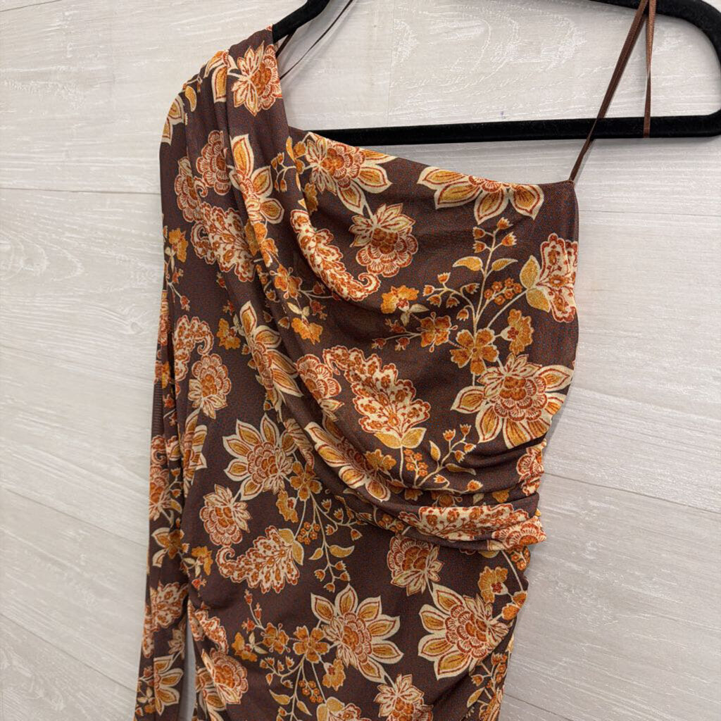 Taylor Brown/ Orange Print One Should Maxi Dress 14