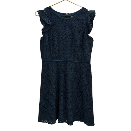 Loft Blue Lace Short Sleeve Dress 4