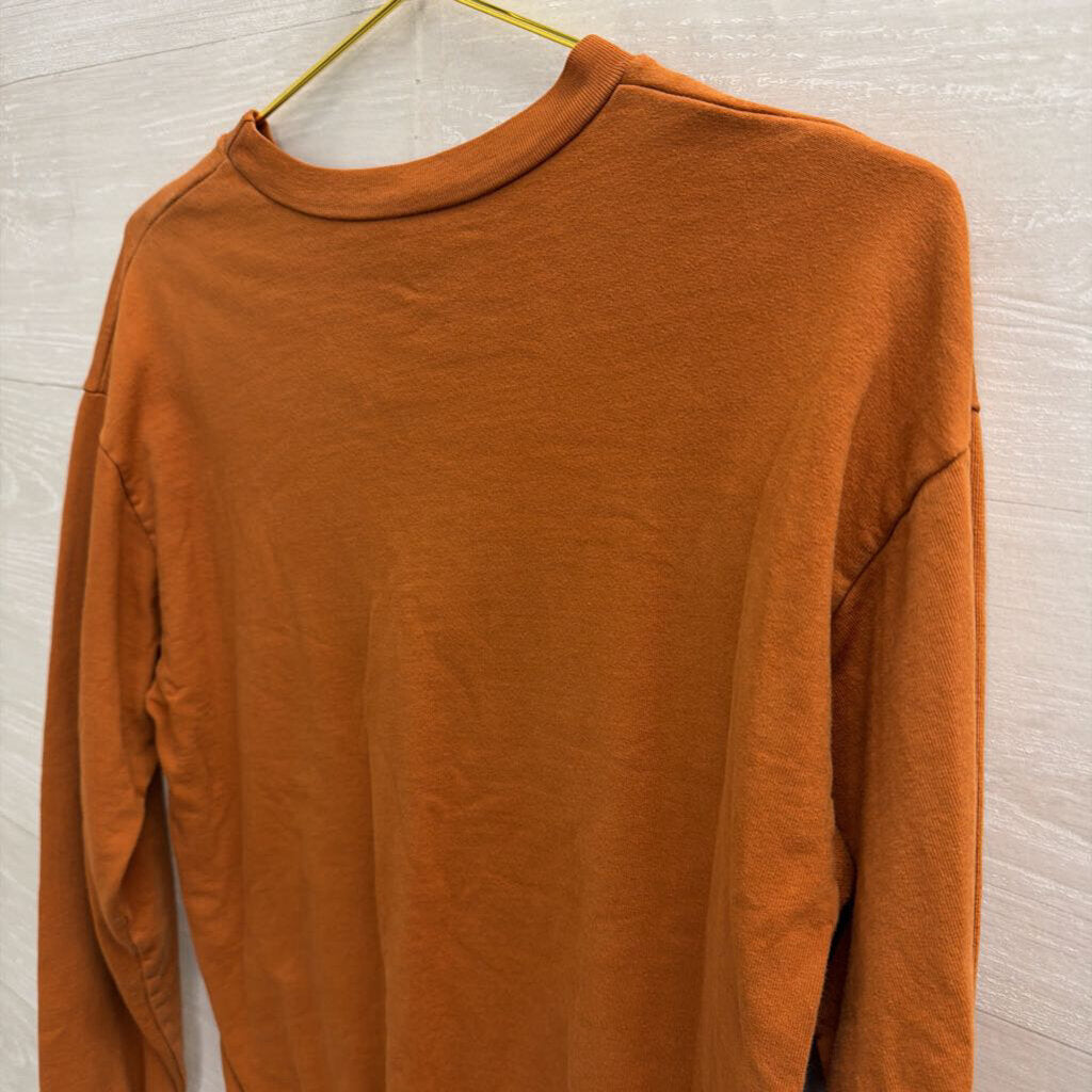 Orange 'Raising Boys' Graphic Long Sleeve Pullover Small