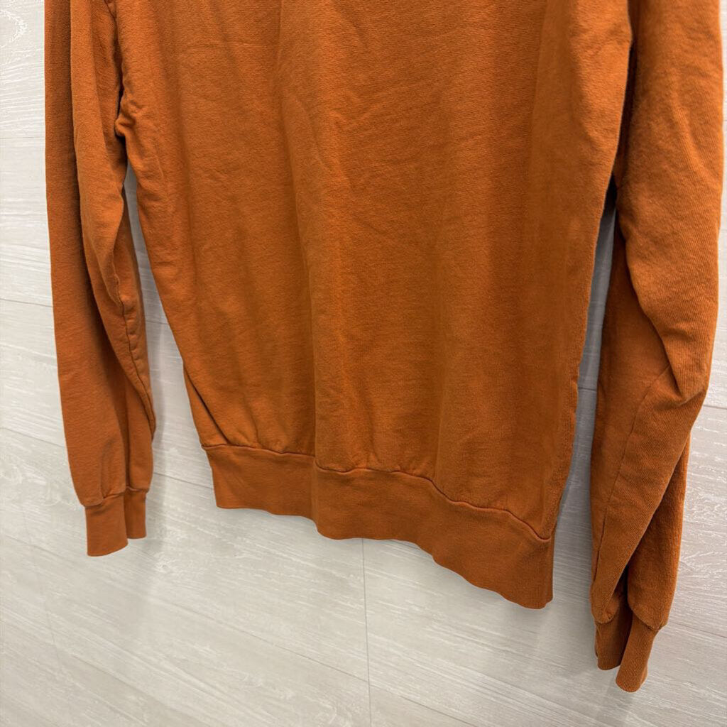 Orange 'Raising Boys' Graphic Long Sleeve Pullover Small