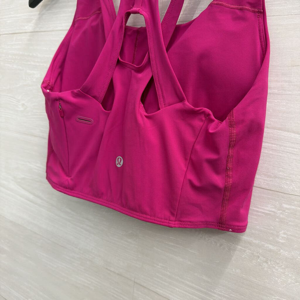 Lululemon Pink Strappy Back Sports Bra 6