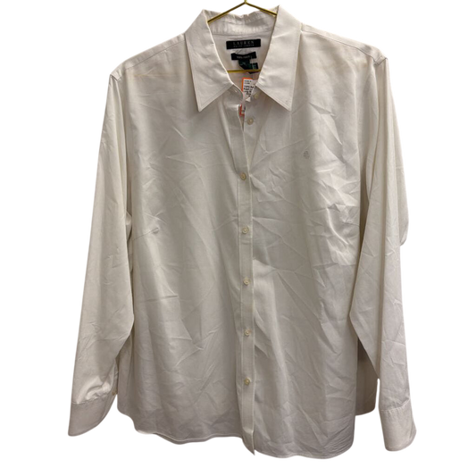 Ralph Lauren White Long Sleeve Button Down Top 2X