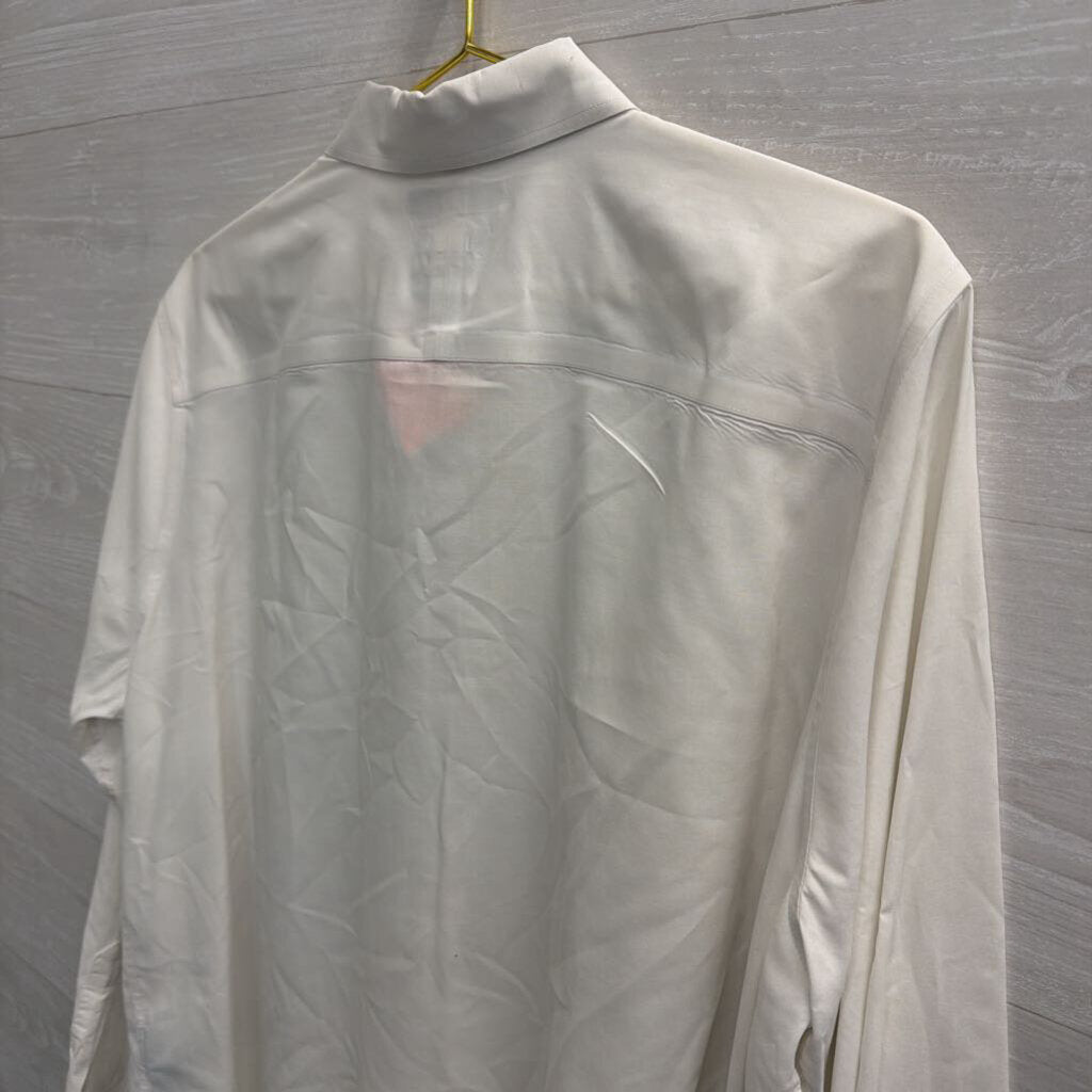 Ralph Lauren White Long Sleeve Button Down Top 2X