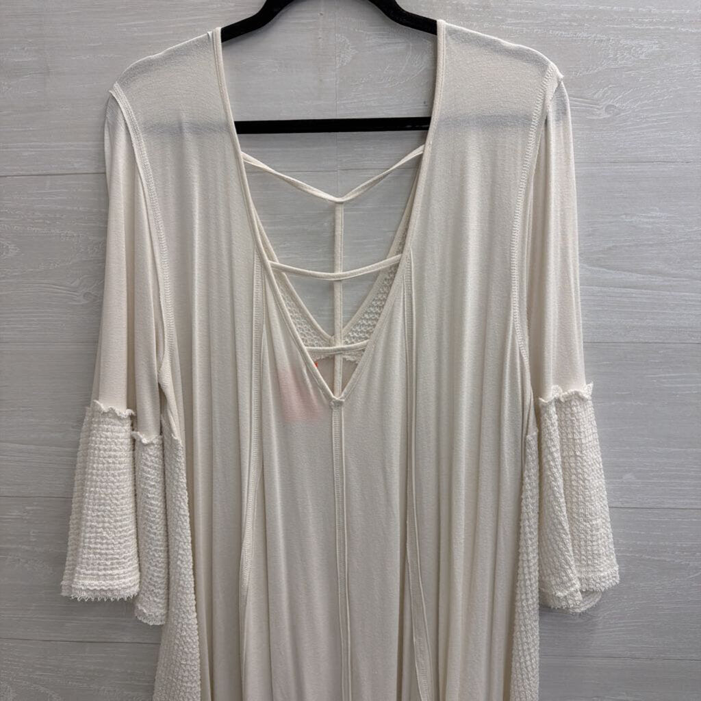 POL White Long Sleeve Dress Medium