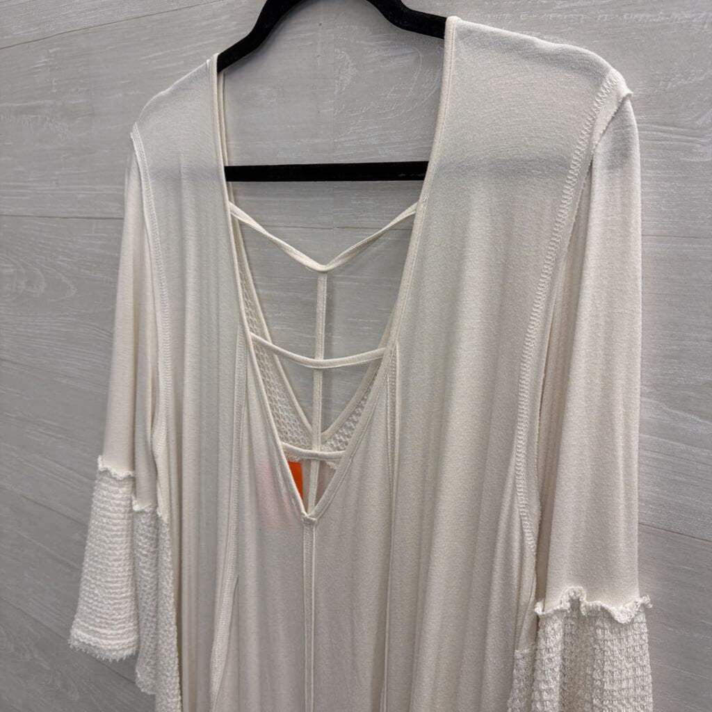 POL White Long Sleeve Dress Medium