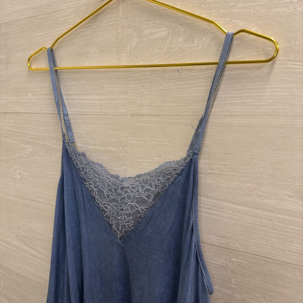 POL Blue Lace Detail Cami Large