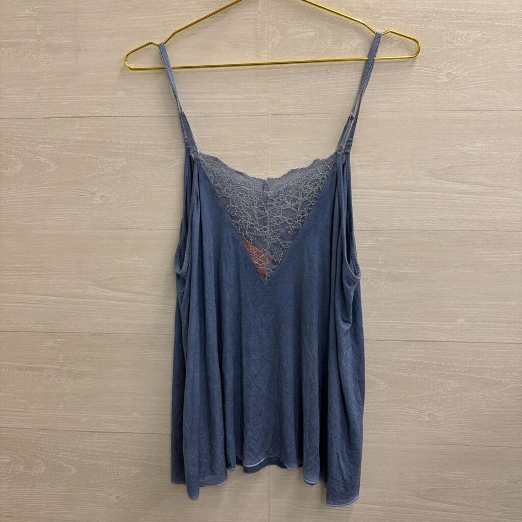 POL Blue Lace Detail Cami Large
