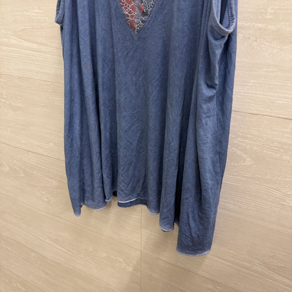 POL Blue Lace Detail Cami Large