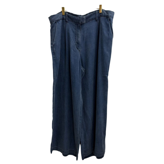 American Eagle Blue Chambray Wide Leg Pants 18
