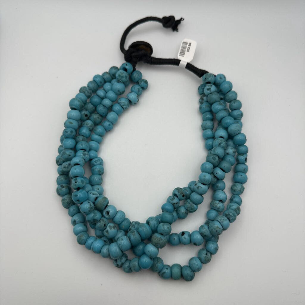 Multi Strand Turquoise Beaded Necklace