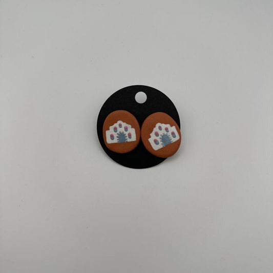 Brown Clay Stud Earrings