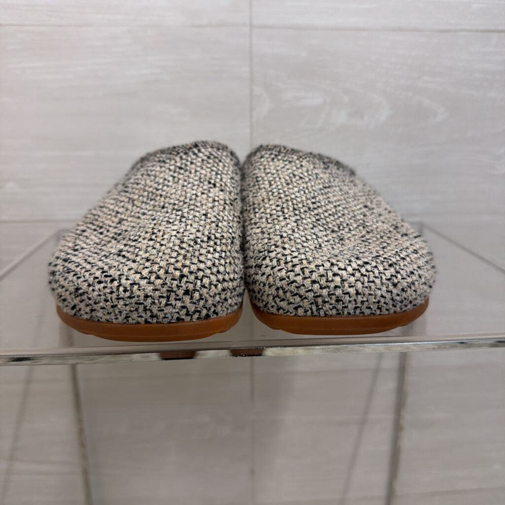 Rothy's Black/ White Textured Knit The Cozy Clogs 9