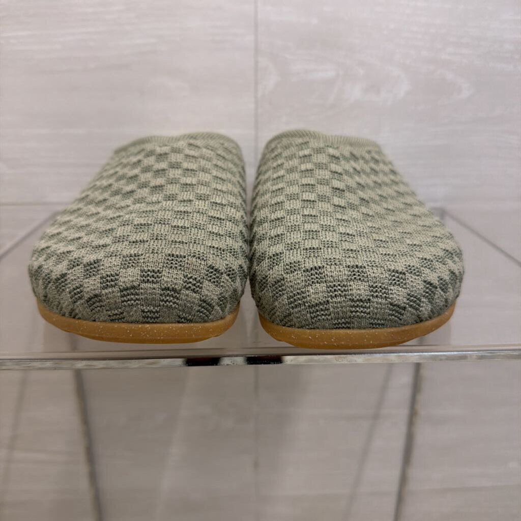 Rothy's Green Checkered Knit The Casual Clogs 9