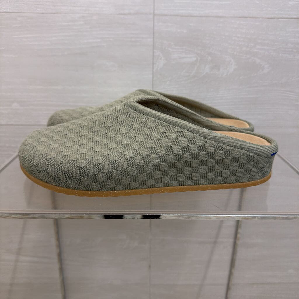 Rothy's Green Checkered Knit The Casual Clogs 9