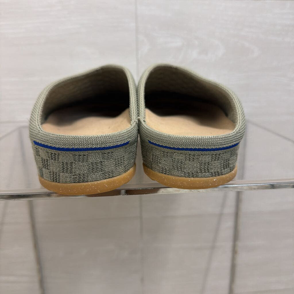 Rothy's Green Checkered Knit The Casual Clogs 9