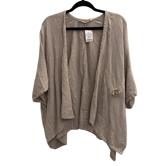 Soft Surroundings Beige 100% Cotton Open Front Top One Size