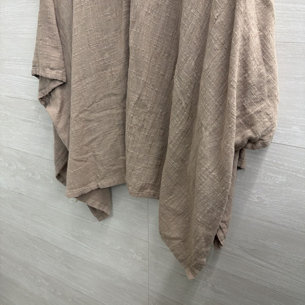 Soft Surroundings Beige 100% Cotton Open Front Top One Size