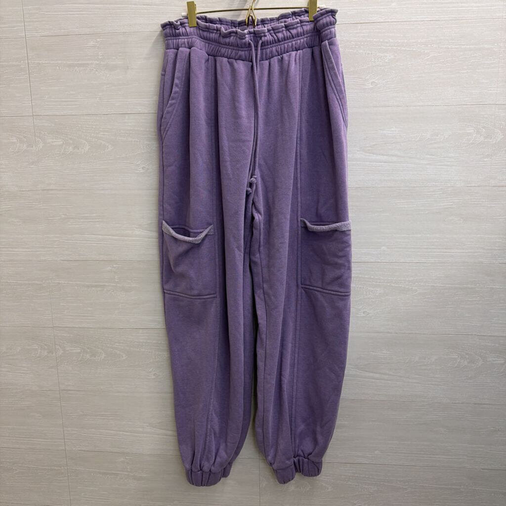 Double Zero Purple Wide Leg Pull On Lounge Pants Large