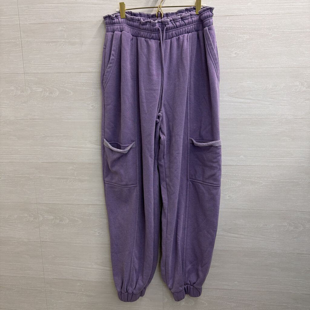 Double Zero Purple Wide Leg Pull On Lounge Pants Large