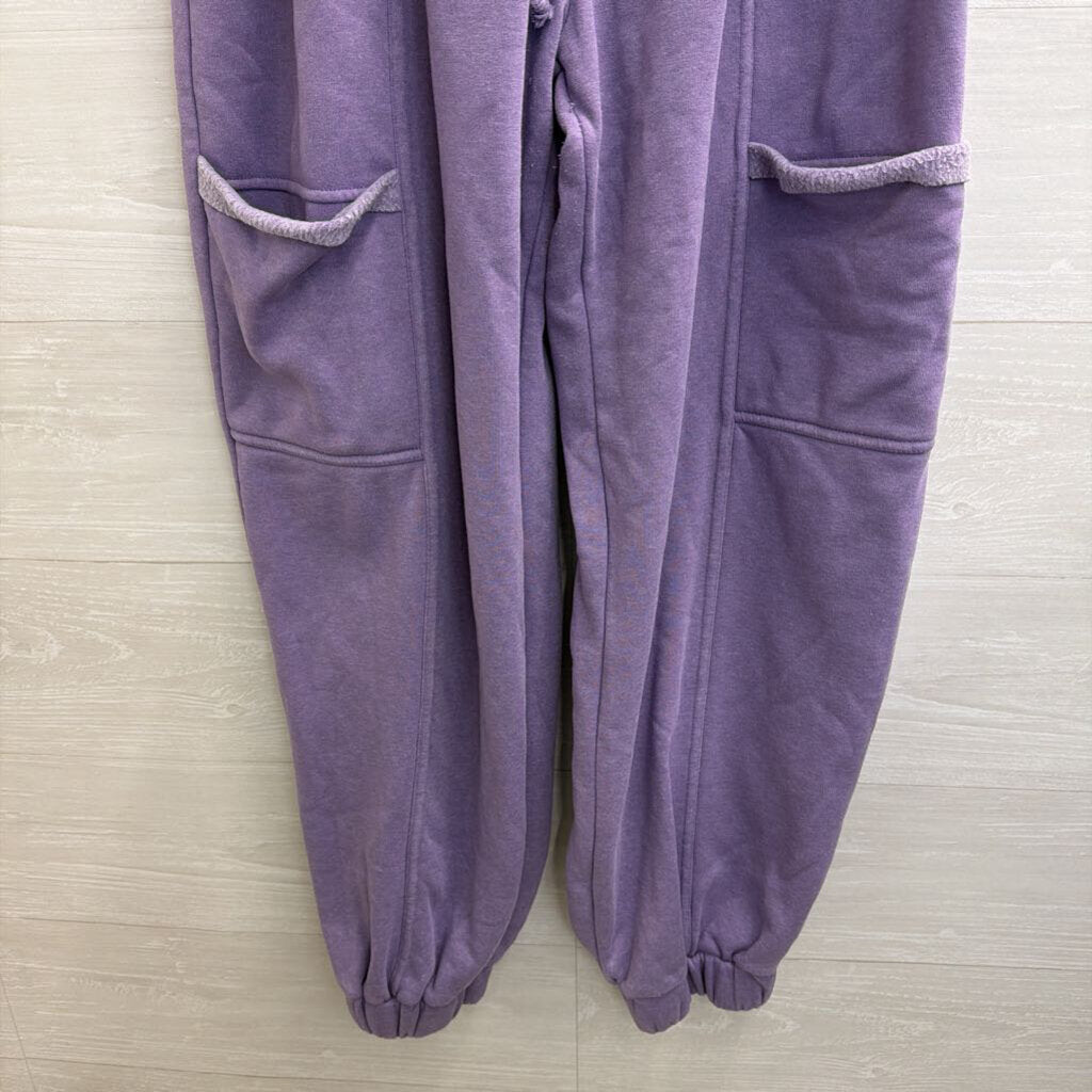 Double Zero Purple Wide Leg Pull On Lounge Pants Large