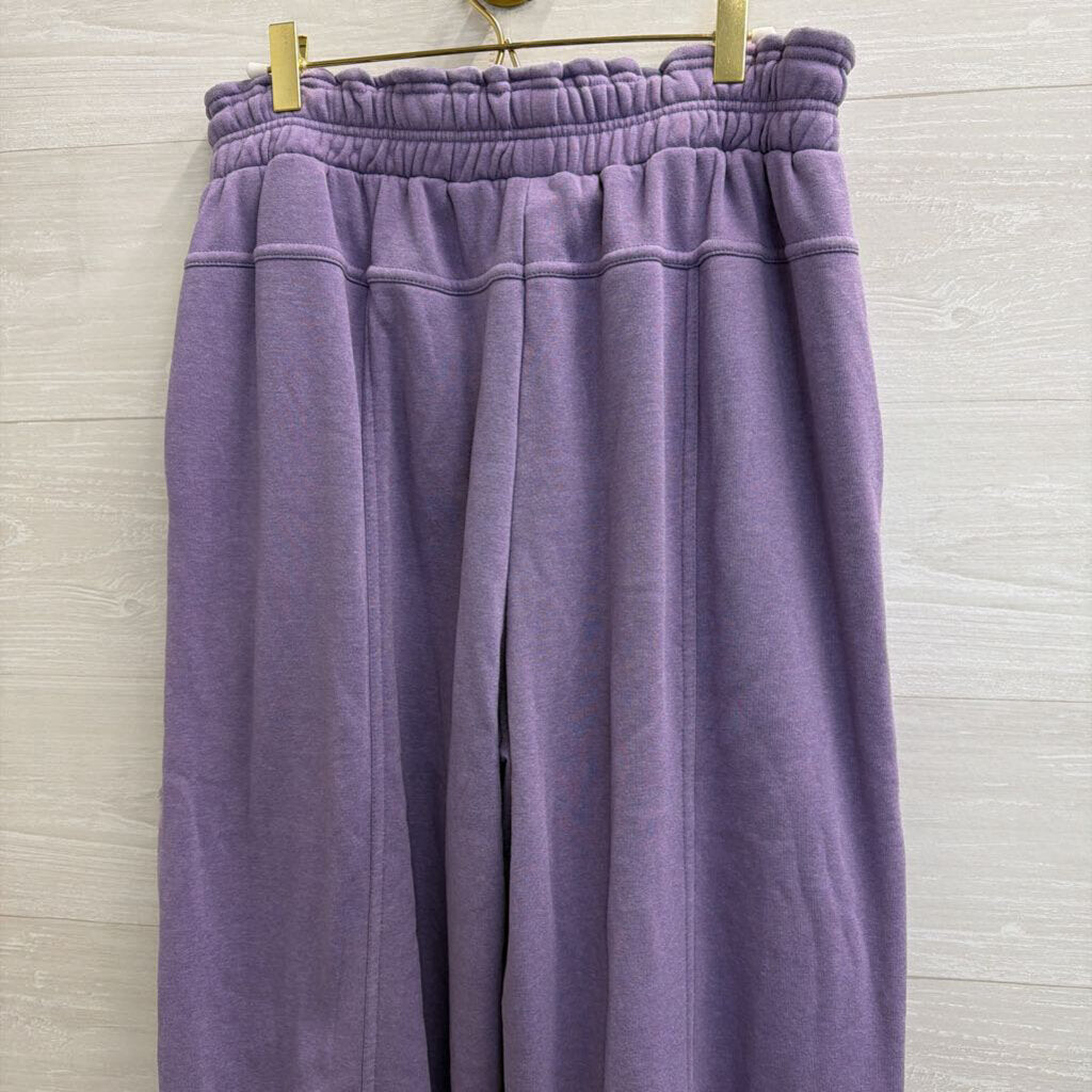Double Zero Purple Wide Leg Pull On Lounge Pants Large