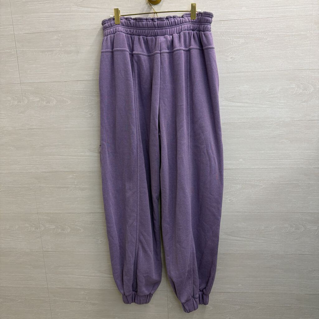 Double Zero Purple Wide Leg Pull On Lounge Pants Large