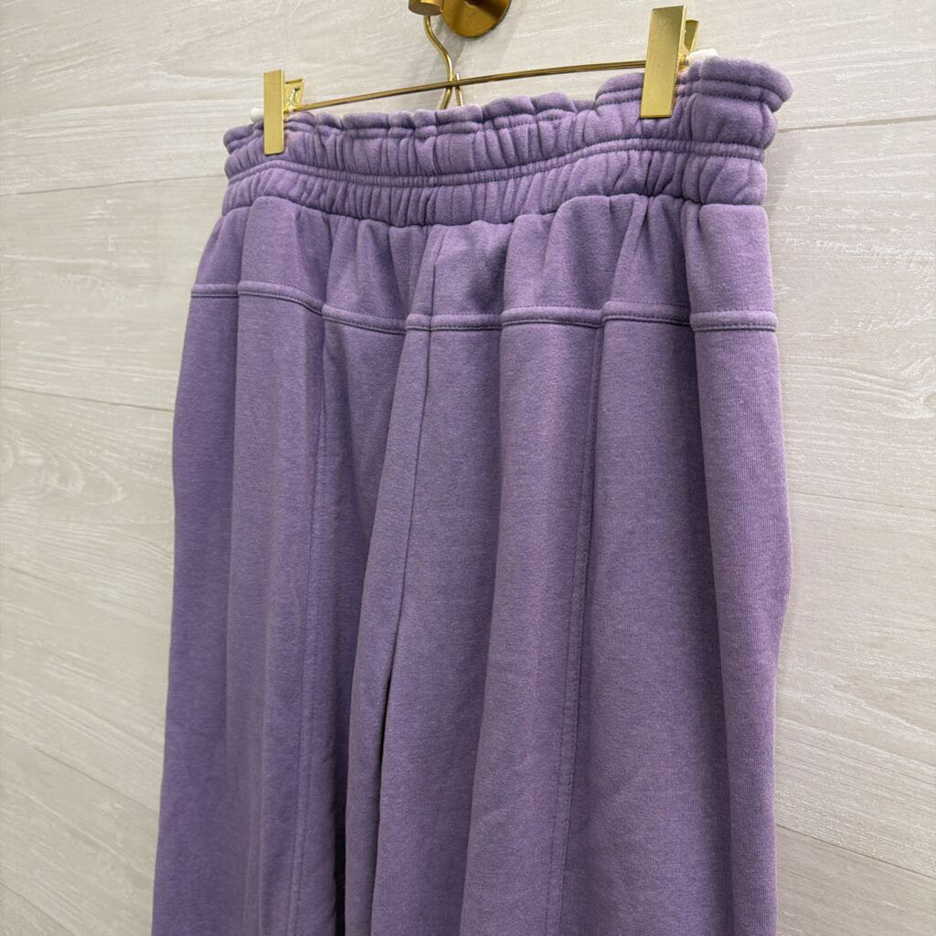 Double Zero Purple Wide Leg Pull On Lounge Pants Large