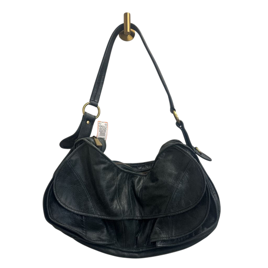 Trina Turk Green Leather Butterfly Crescent Hobo Shoulder Purse