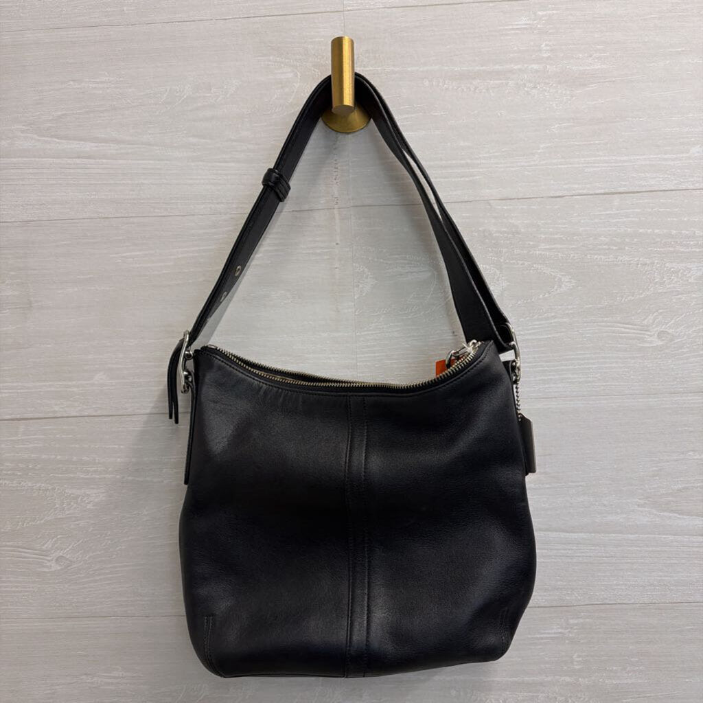Vintage Coach Black Leather Legacy Hobo Shoulder Purse