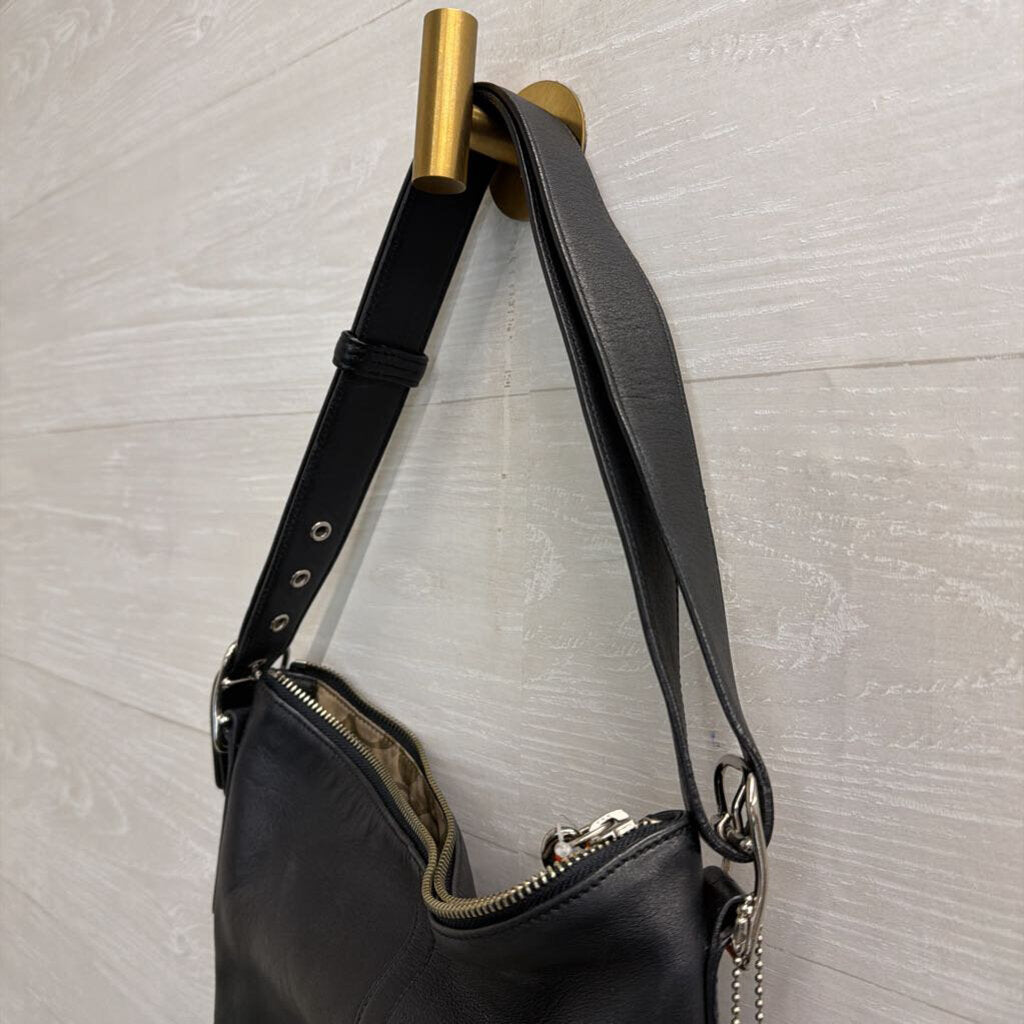 Vintage Coach Black Leather Legacy Hobo Shoulder Purse