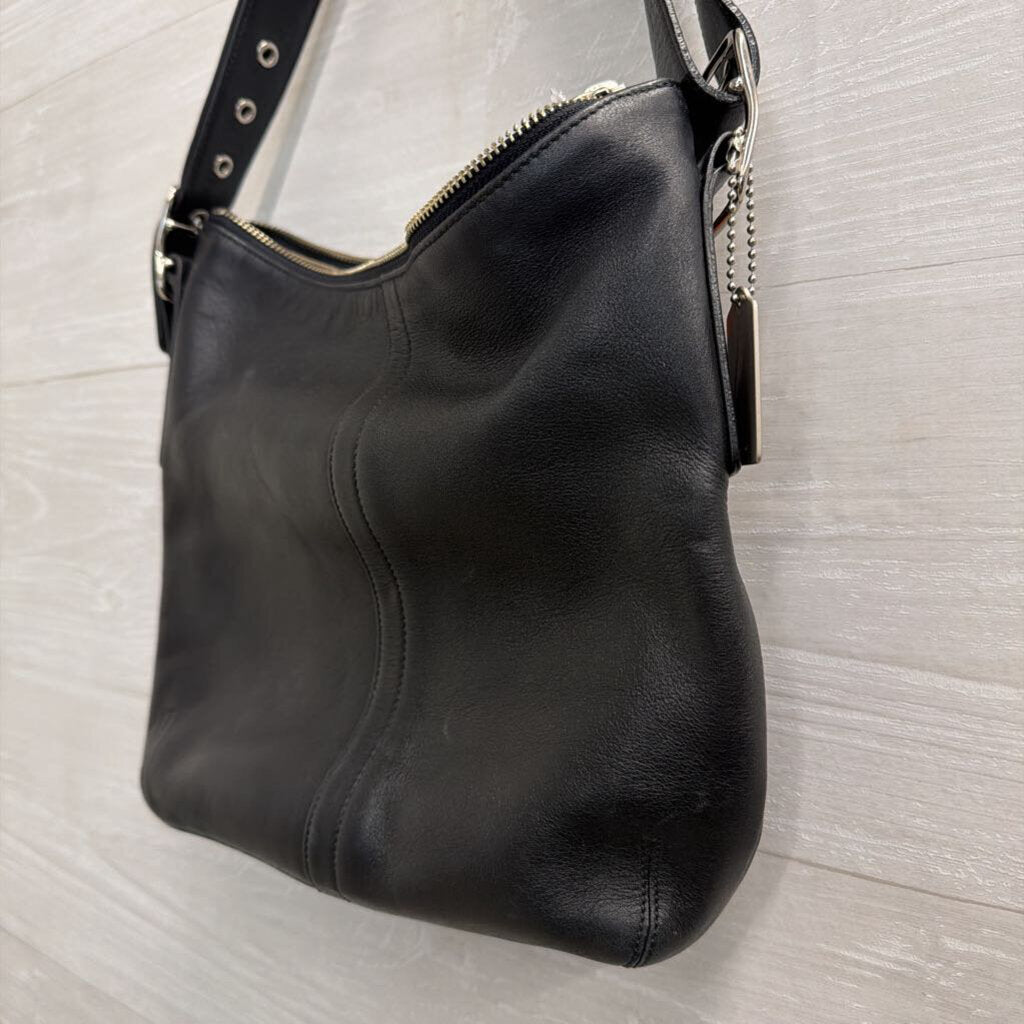 Vintage Coach Black Leather Legacy Hobo Shoulder Purse