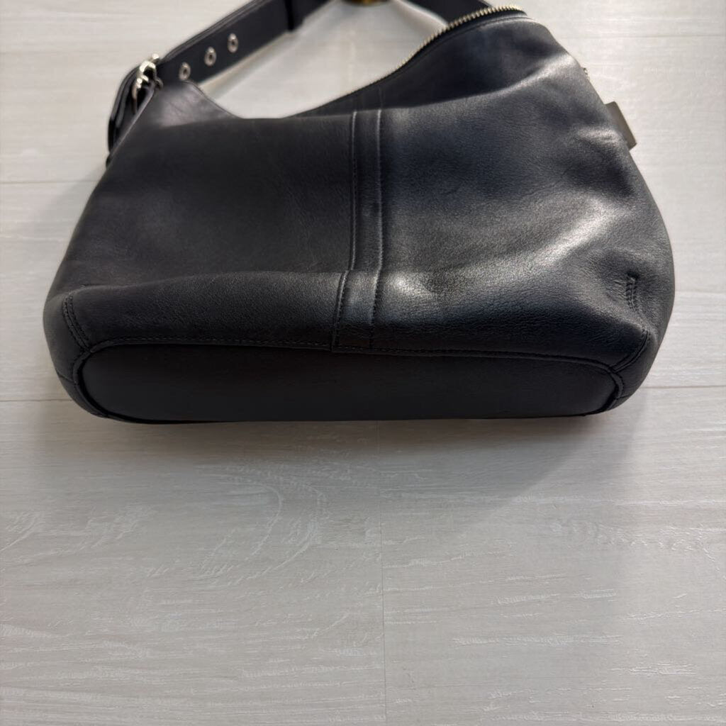 Vintage Coach Black Leather Legacy Hobo Shoulder Purse