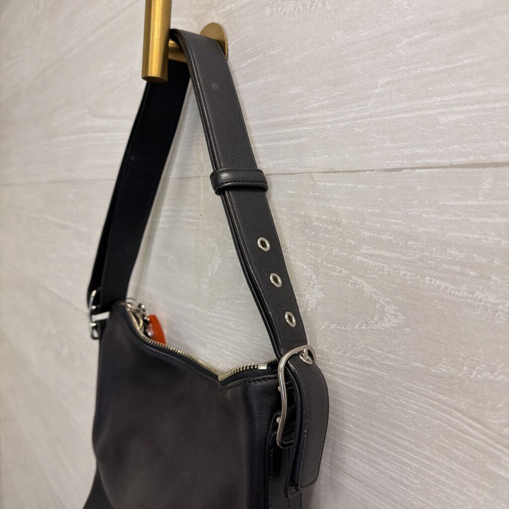 Vintage Coach Black Leather Legacy Hobo Shoulder Purse